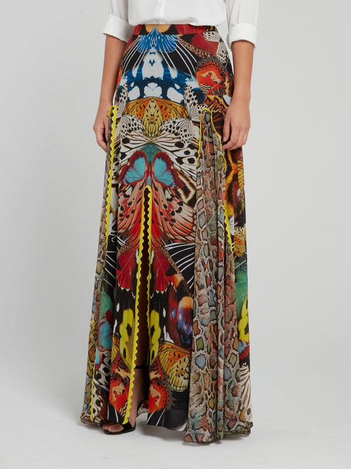 Butterfly Effect Flared Maxi Skirt