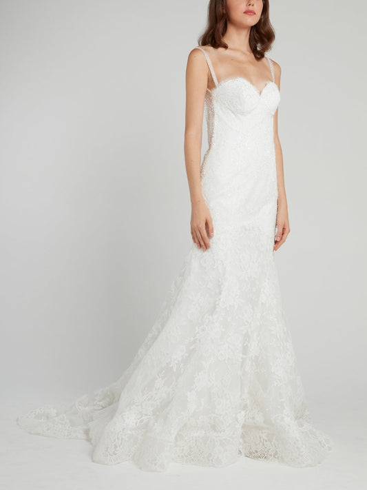 White Mermaid Lace Bridal Gown