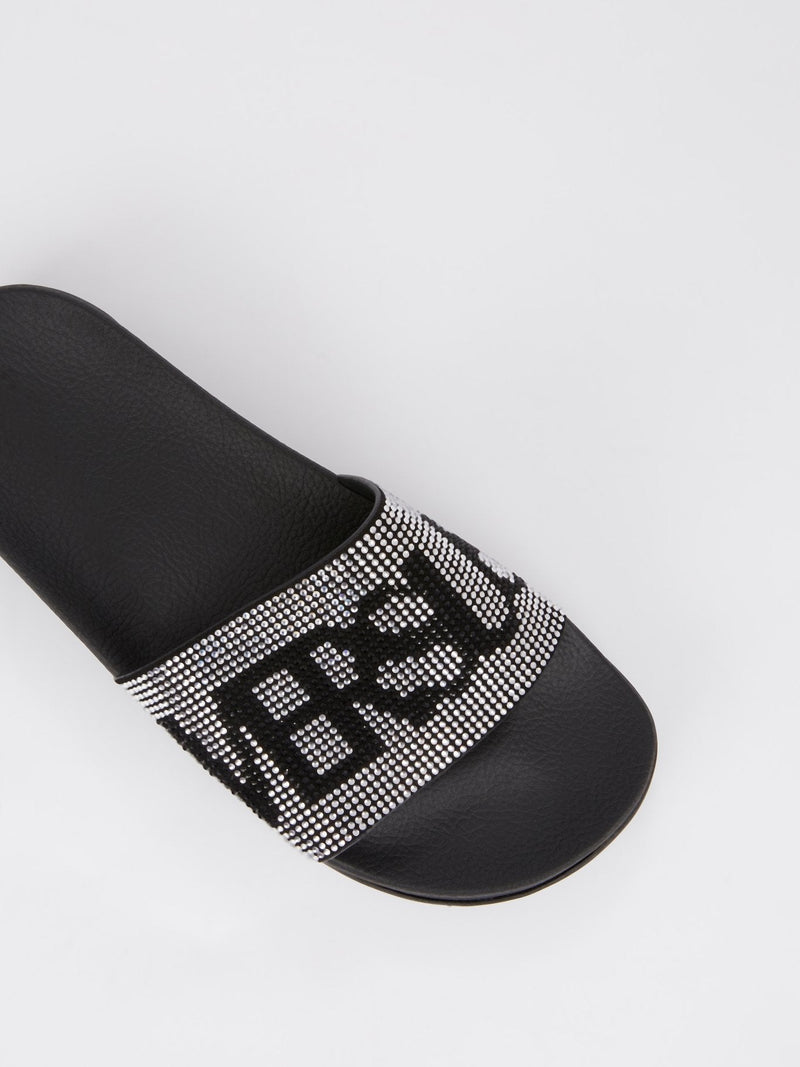 Ciabattina Studded Logo Leather Slides