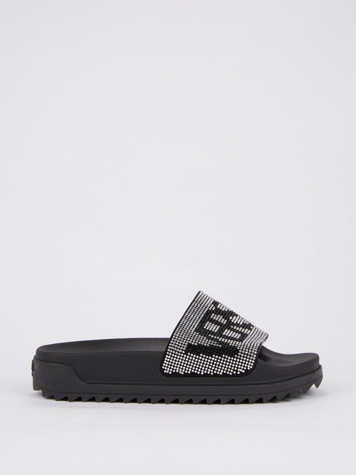 Ciabattina Studded Logo Leather Slides