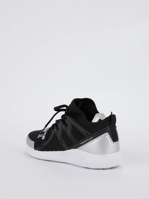 Black Logo Strap Low Top Sneakers