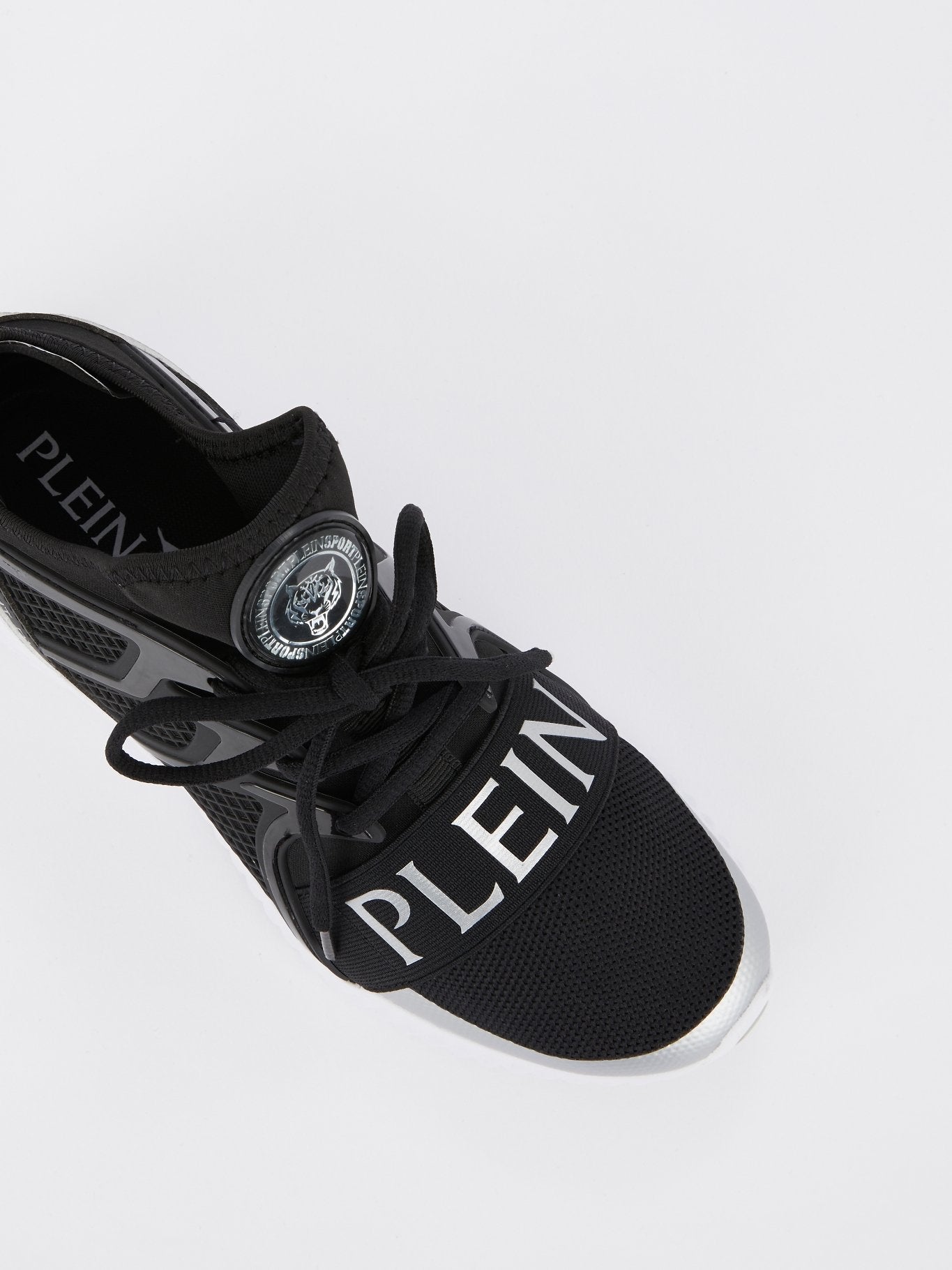 Black Logo Strap Low Top Sneakers