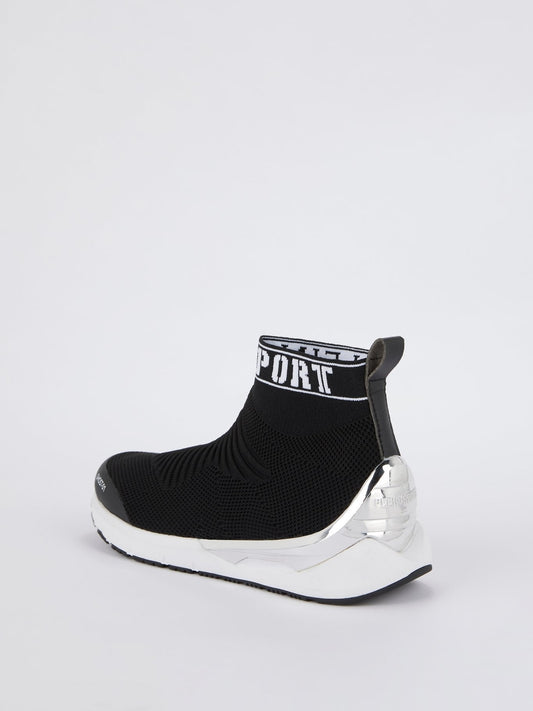 Black High Top Sock Sneakers
