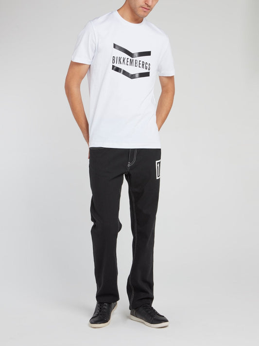 White Straight Fit Logo T-Shirt