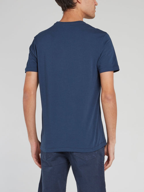 Navy Straight Fit Logo T-Shirt