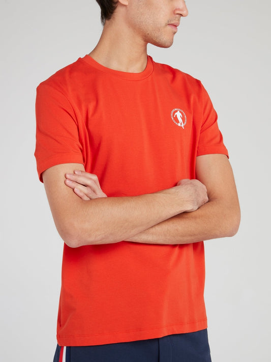 Orange Sport Logo T-Shirt