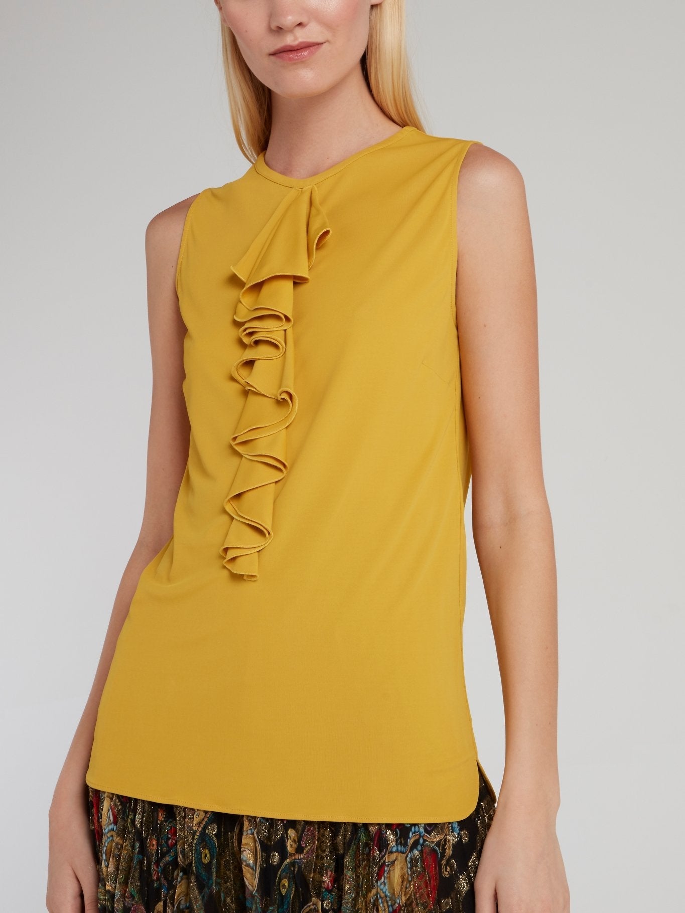 Cascade Keyhole Back Sleeveless Top