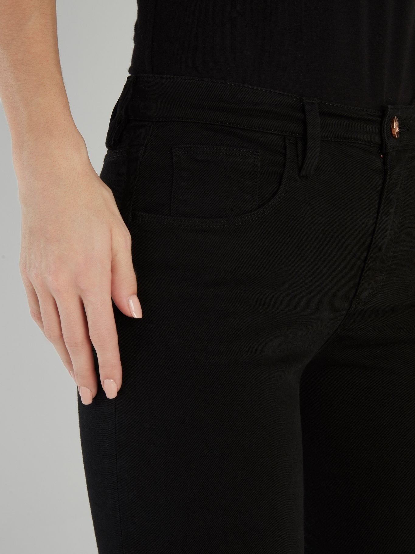 Black Cotton Skinny Jeans