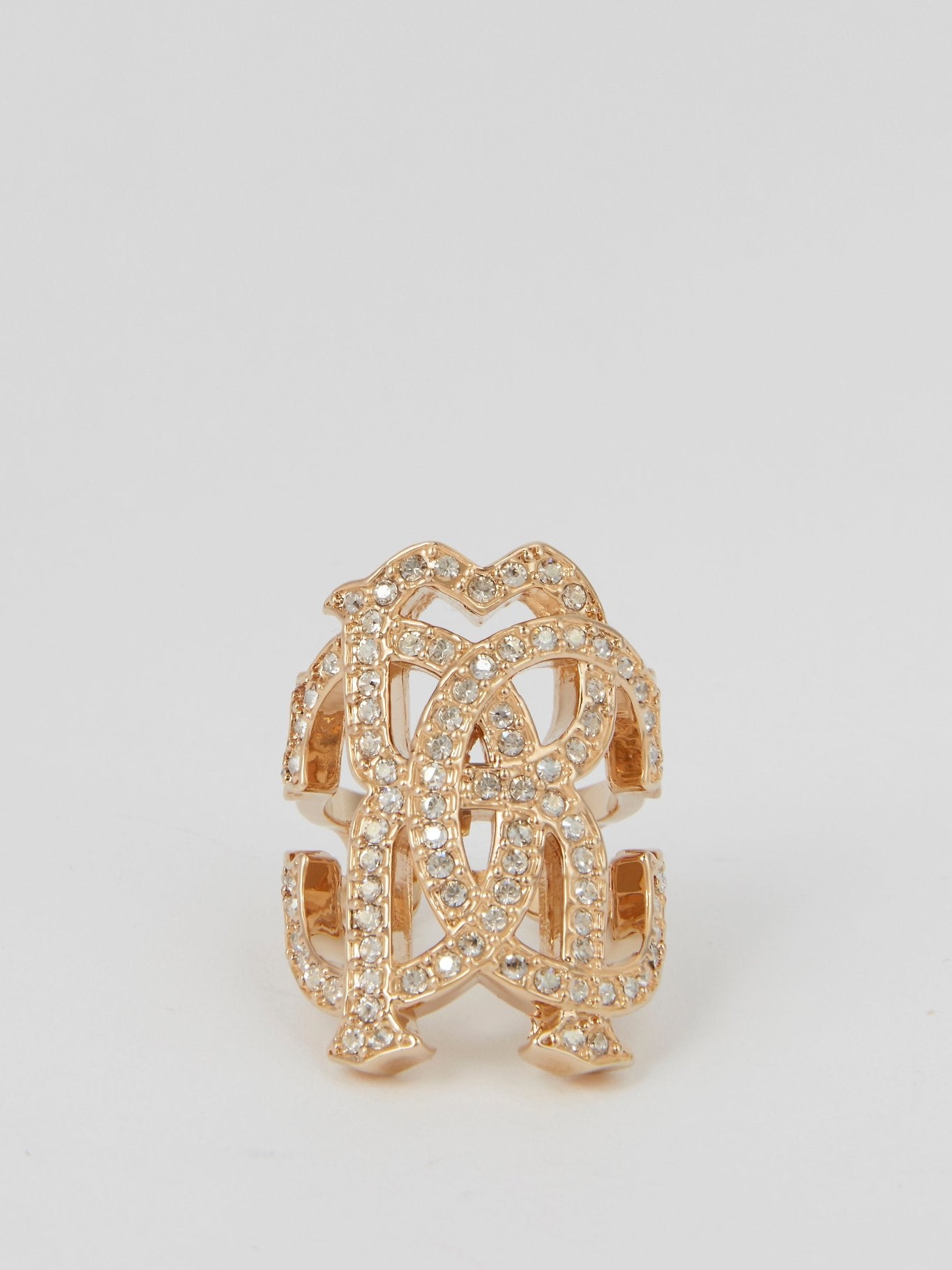 Gold Studded Monogram Ring