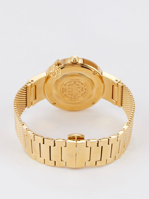 Roberto Cavalli by Franck Muller Gold Tone Watch