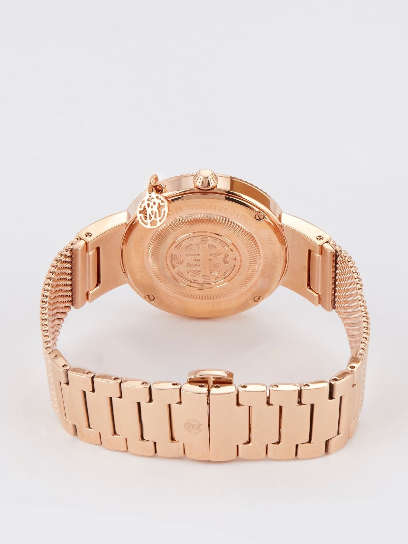 Roberto Cavalli by Franck Muller Rose Gold Mother of Pearl Logo Watch