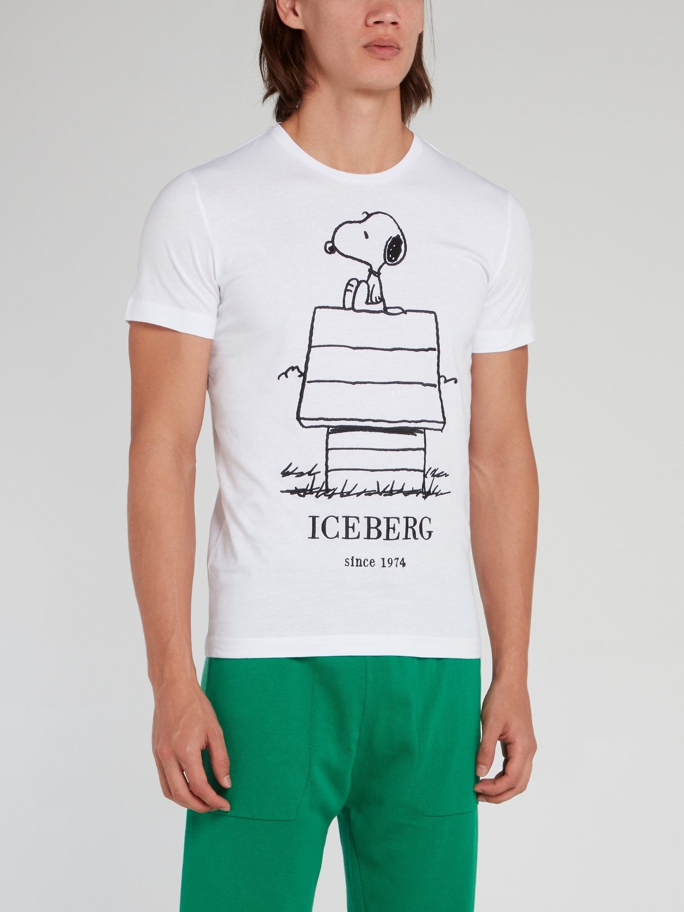 Snoopy Sketch White Cotton T-Shirt