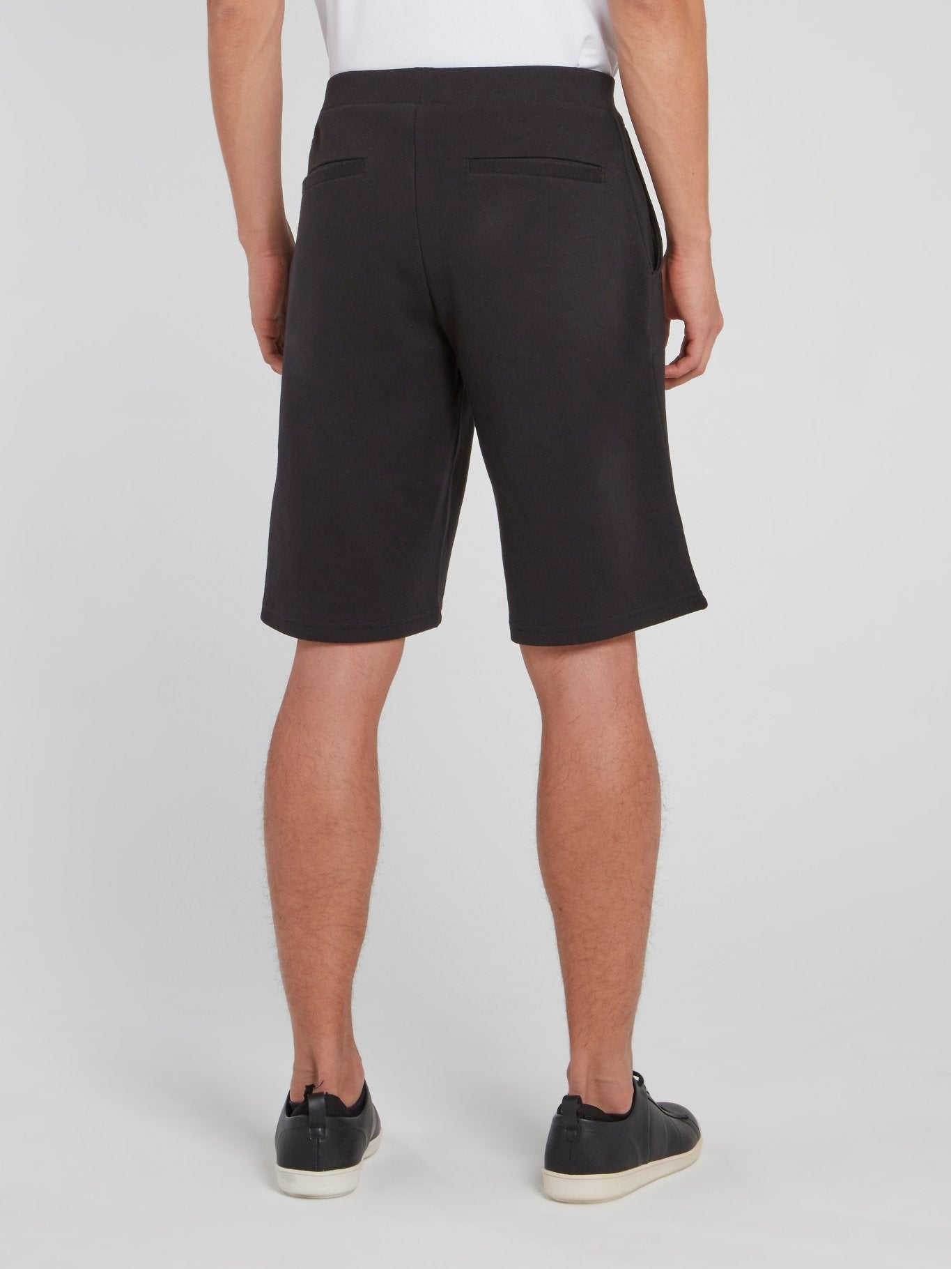 Black Logo Drawstring Knitted Shorts