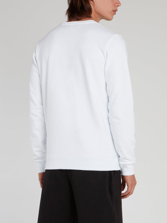 White Classic Logo Cotton Sweatshirt