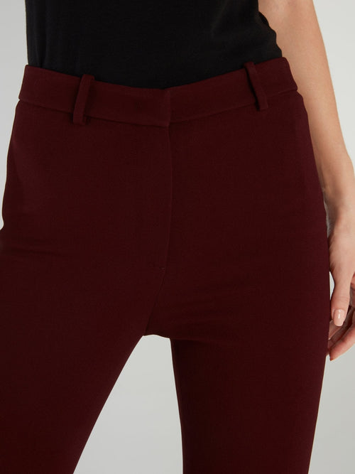 Burgundy Viscose Skinny Jeans