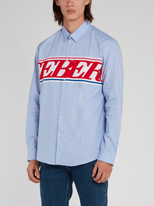 Light Blue Logo Long Sleeve Shirt