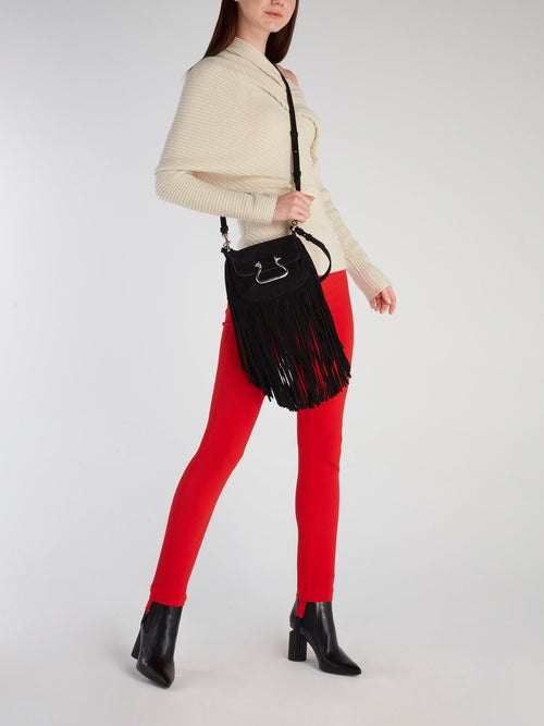 Red Viscose Skinny Jeans