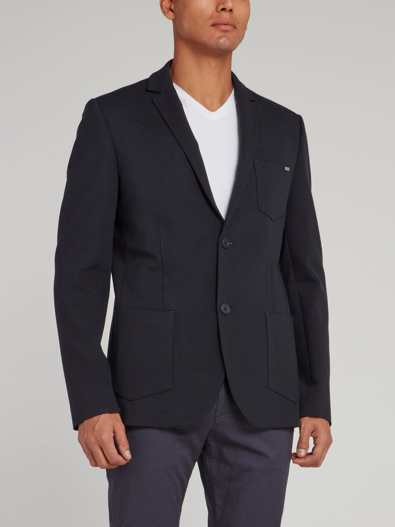 Navy Pocket Detail Blazer