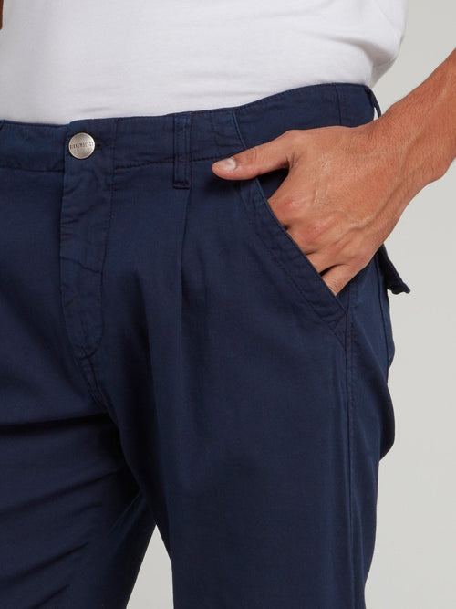 Navy Straight Cut Pants