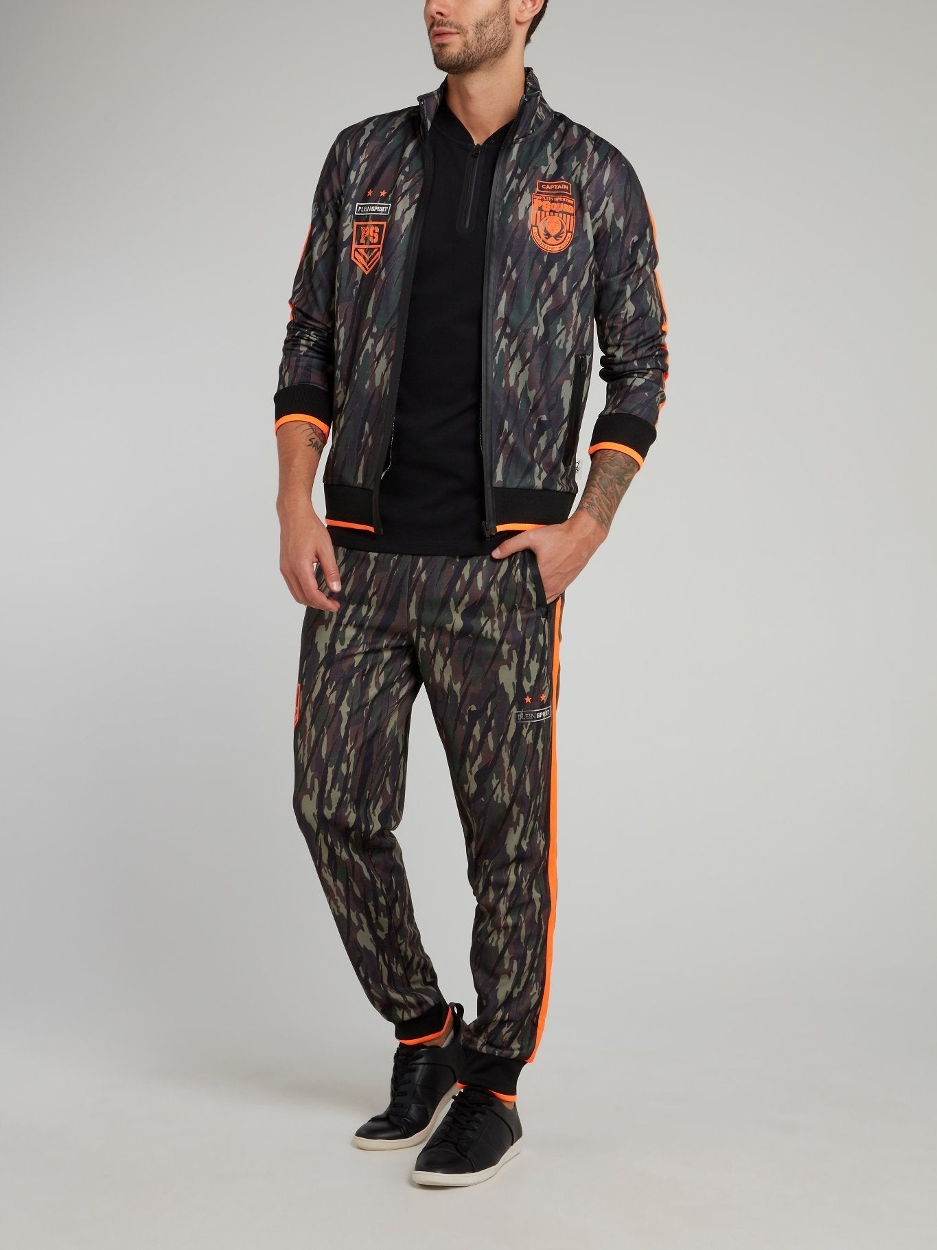 Camo Sport High Neck Jogging Jacket