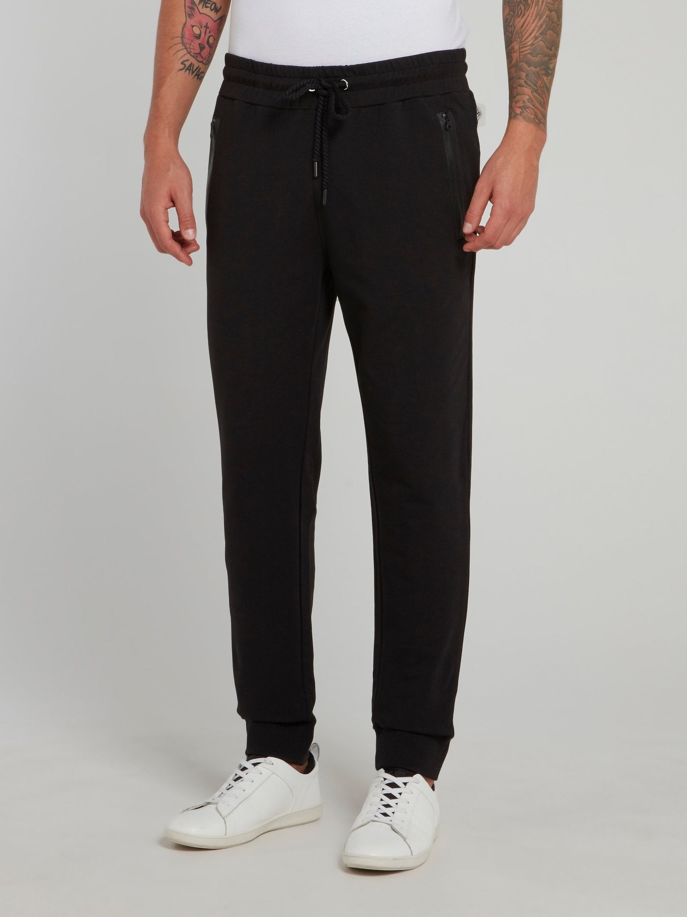 Laver Black Drawstring Jogging Trousers