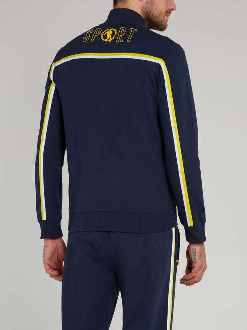 Navy Sport Icon High Neck Jacket