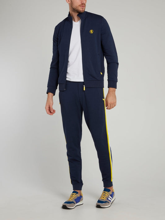 Navy Sport Icon High Neck Jacket