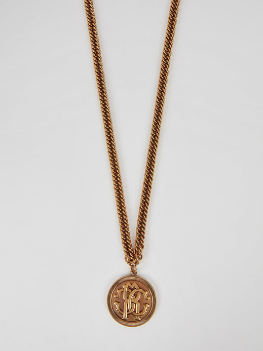 Podium Monogram Link Long Necklace