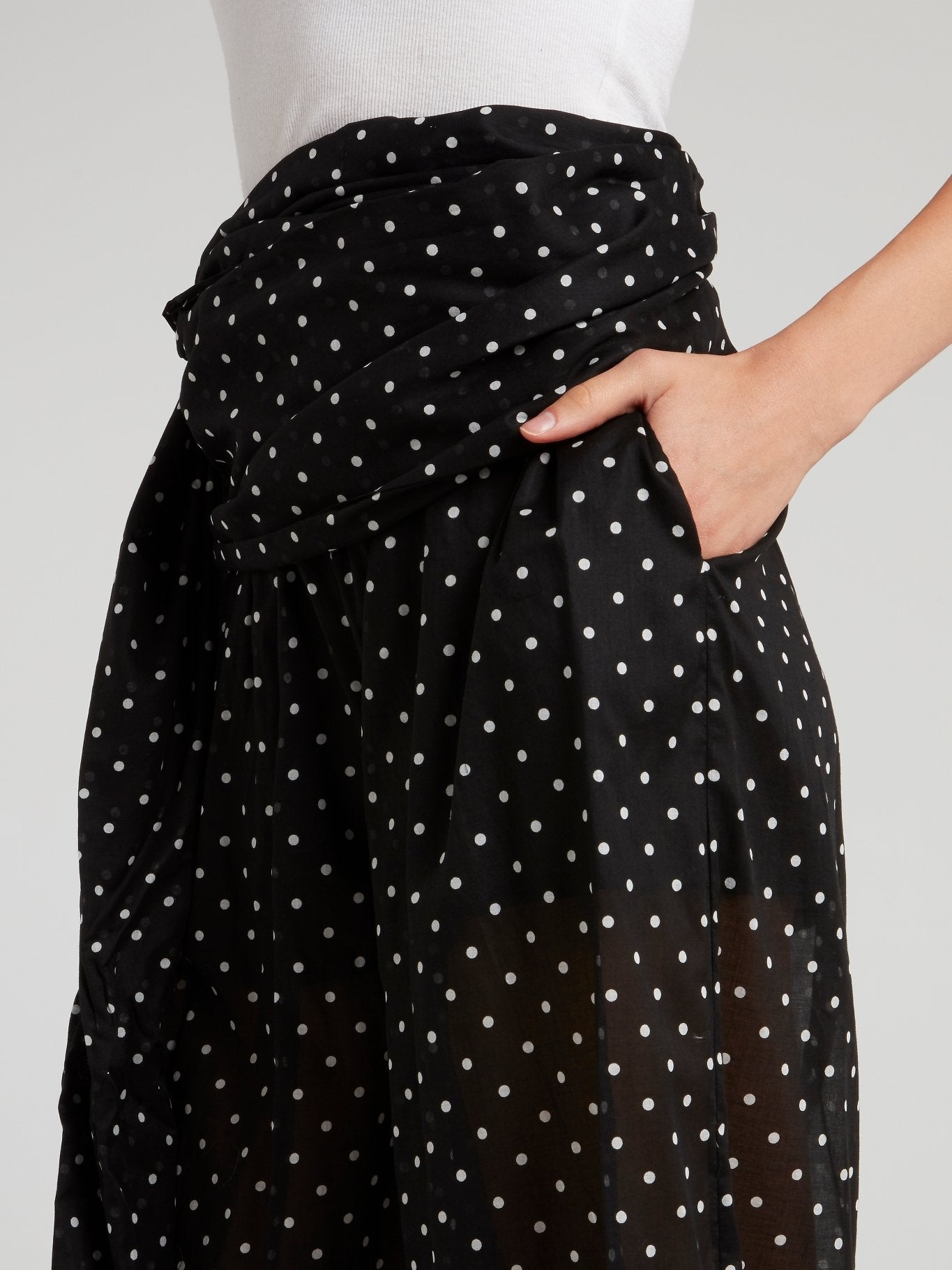 Black Polka Dot Palazzo Pants