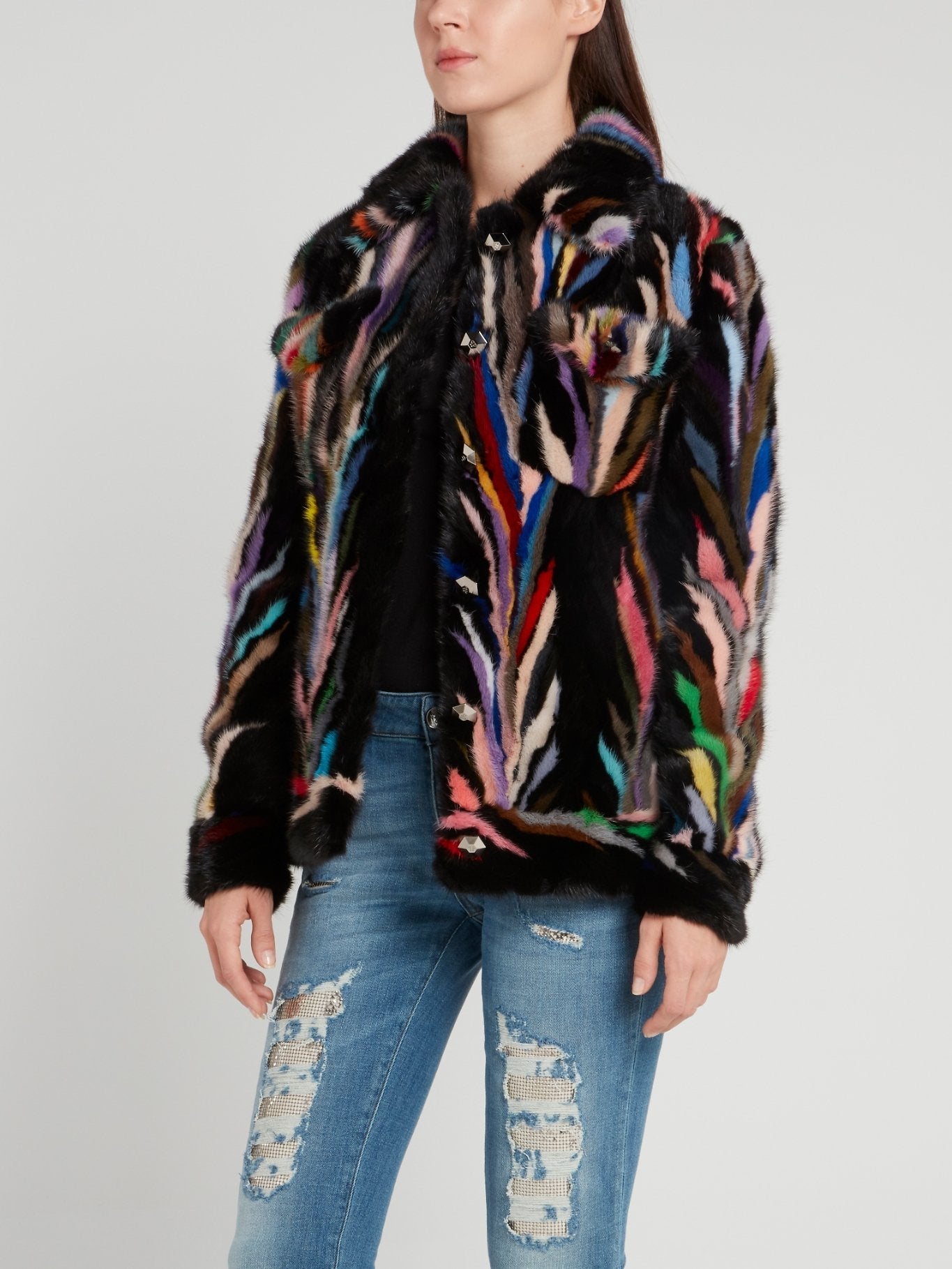 Multicoloured Fur Jacket