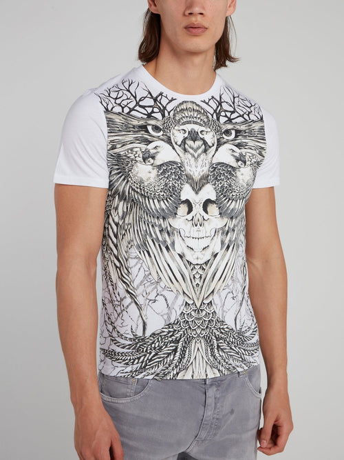 White Skull Eagle T-Shirt