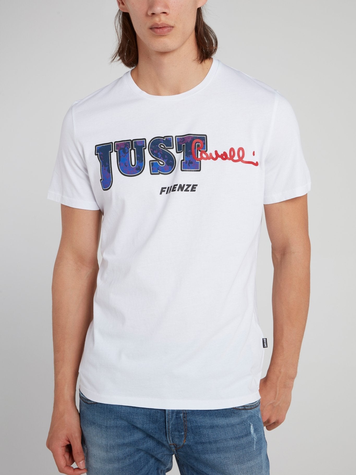 White Logo Cotton Shirt