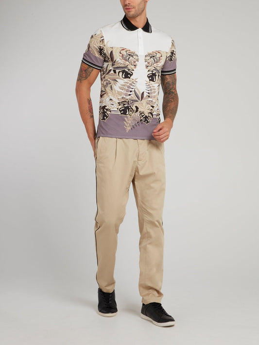 Jungle Print Polo Shirt