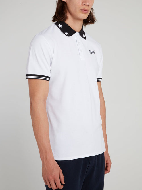 White Star Collar Polo Shirt