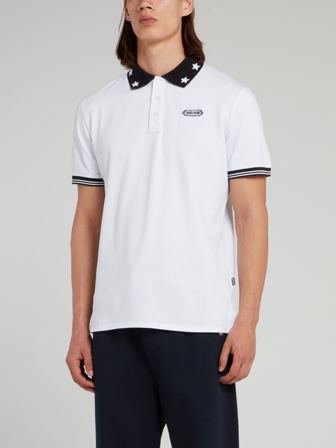 White Star Collar Polo Shirt