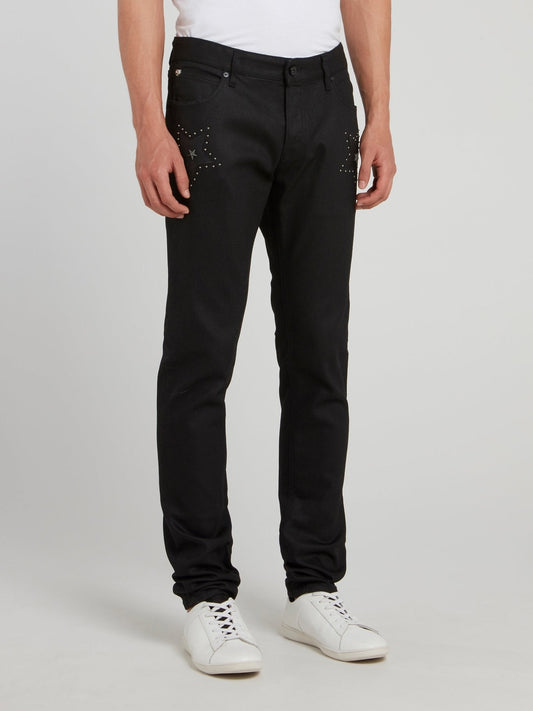 Black Star Detail Trousers