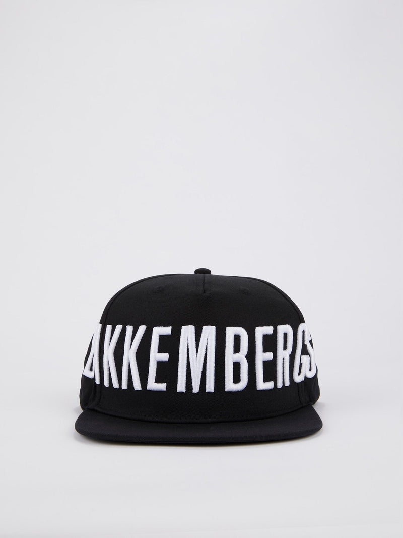 Black Logo Embroidered Baseball Hat