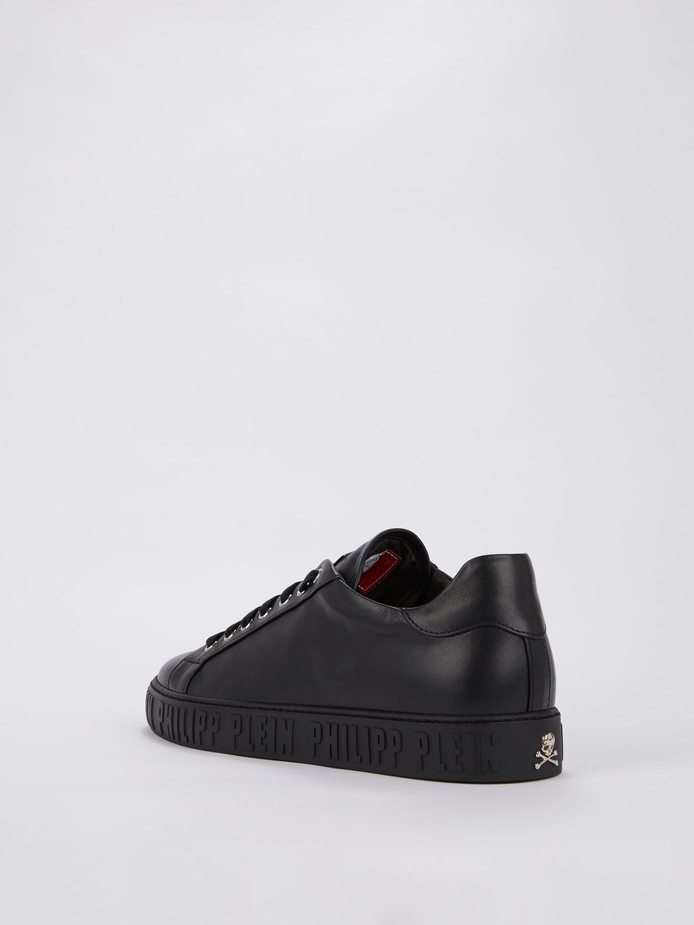 Black Embossed Logo Sole Sneakers