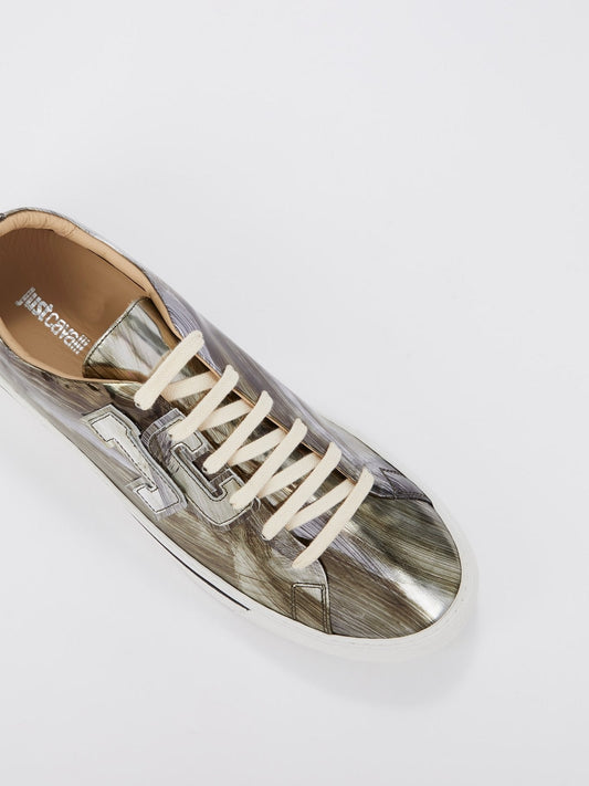 Metallic Patent Leather Sneakers