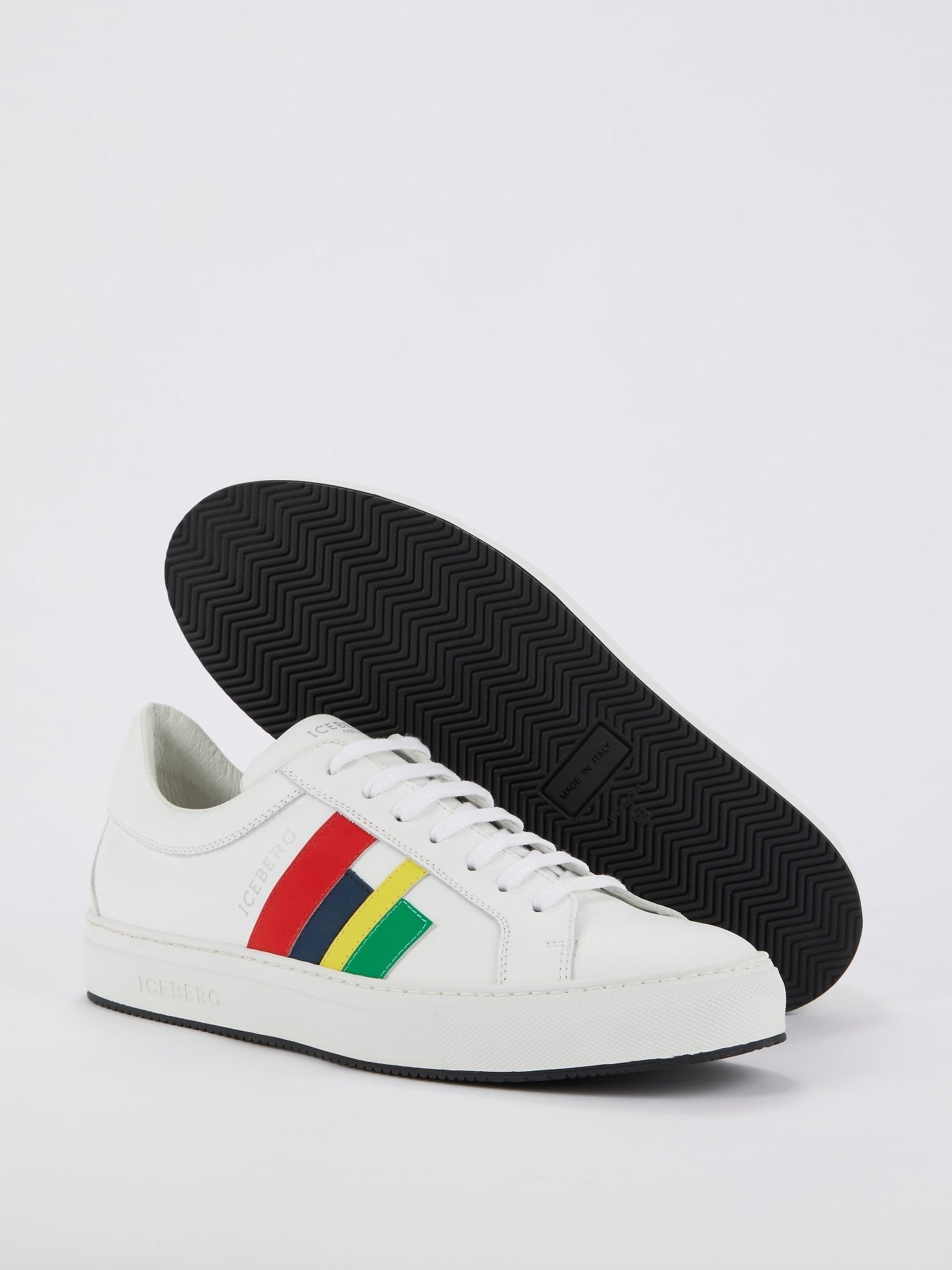 White Colour Stripe Sneakers