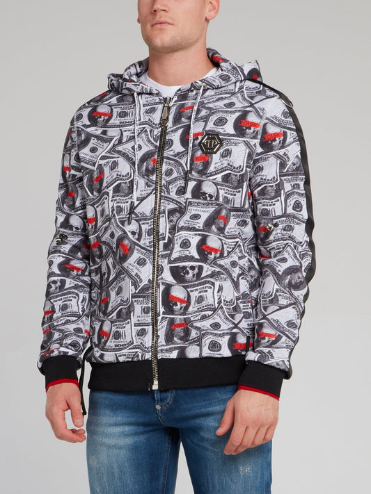 Dollar Skull Hoodie Sweat Jacket