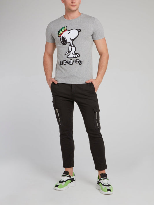 Snoopy Grey Crewneck T-Shirt