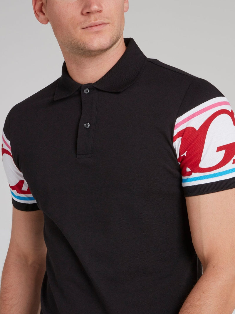 Black Rear Logo Polo Shirt