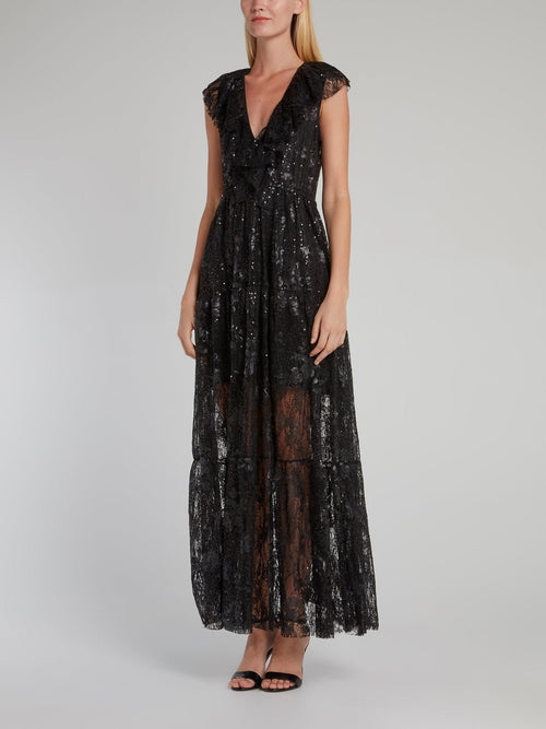 Sabrina Sequin Mesh Dress