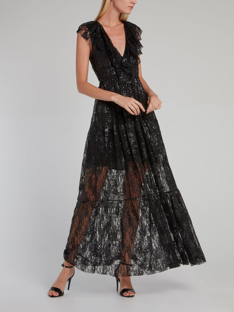 Sabrina Sequin Mesh Dress