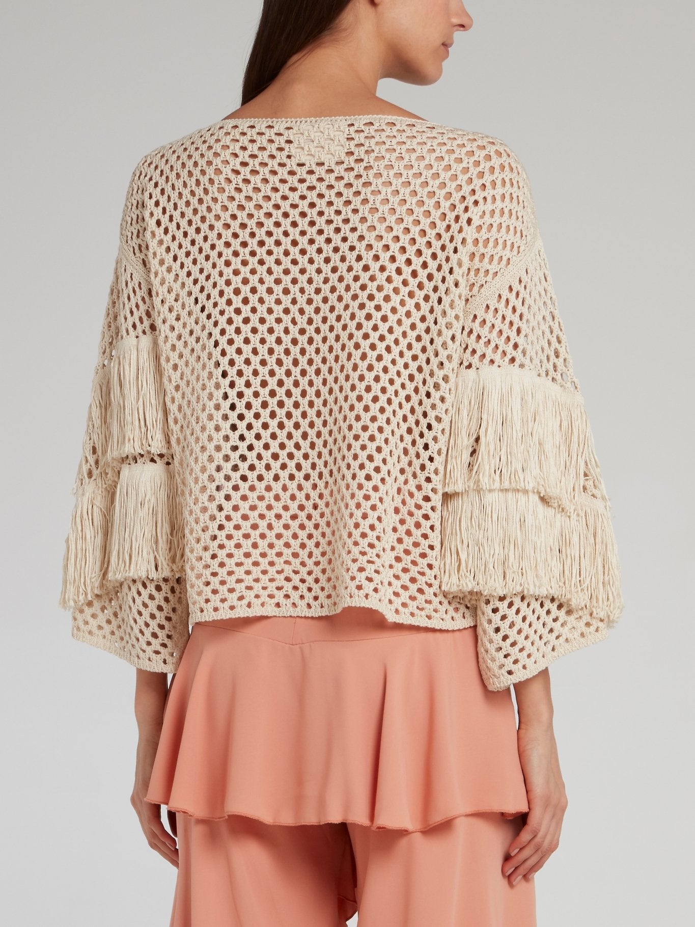 Carol Beige Tassel Sweater