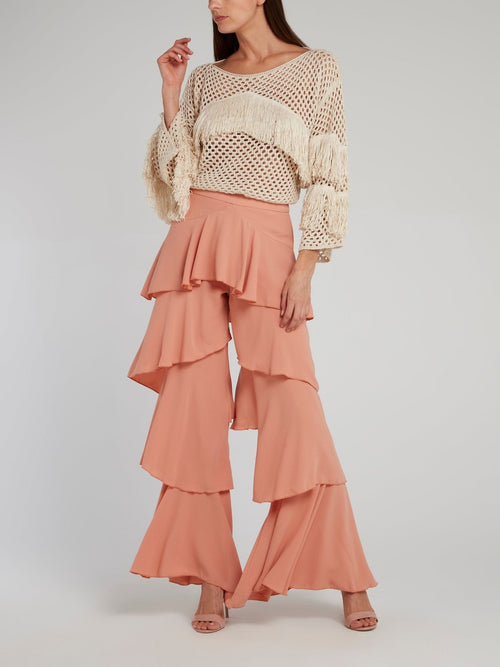 Carol Beige Tassel Sweater