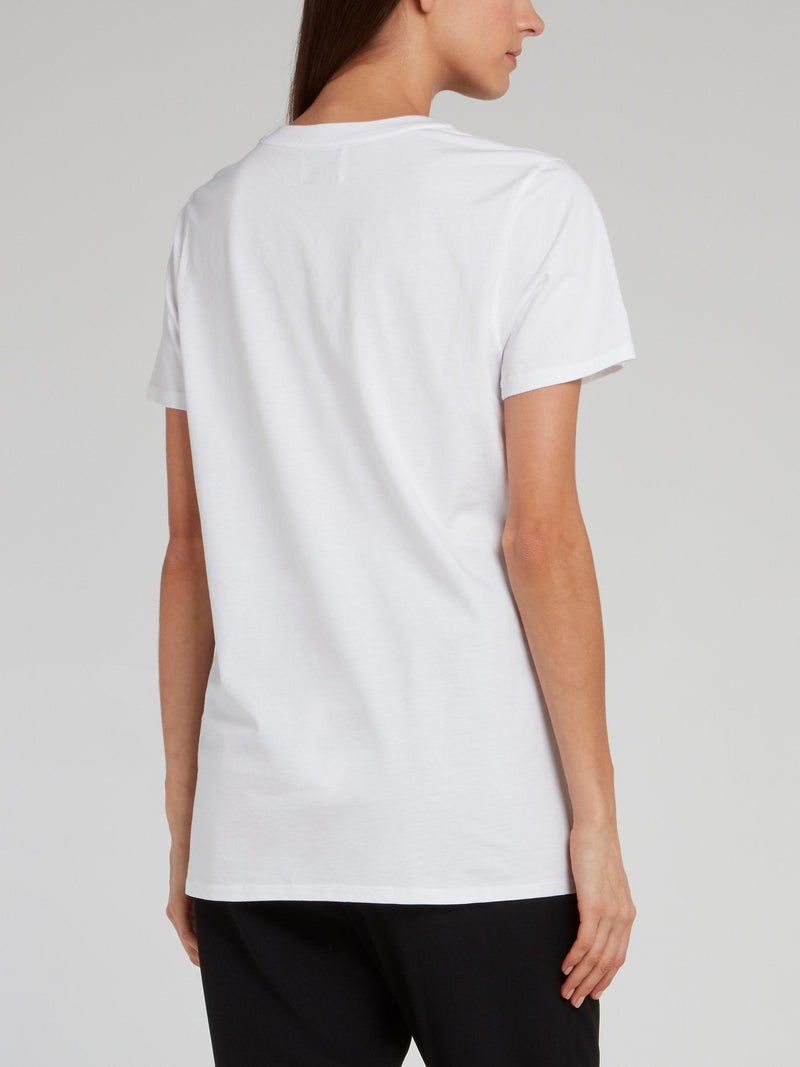 Giselle White Studded T-Shirt