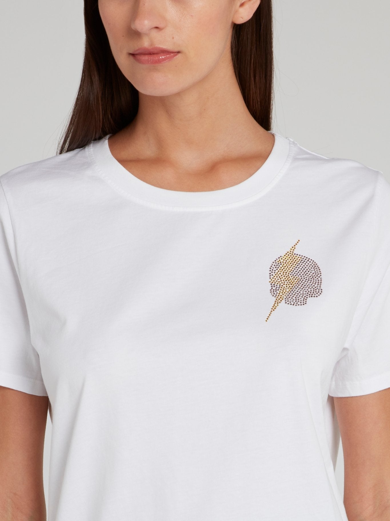 Giselle White Studded T-Shirt