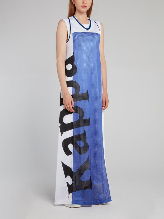 Kappa Perforated Panel Maxi Dress